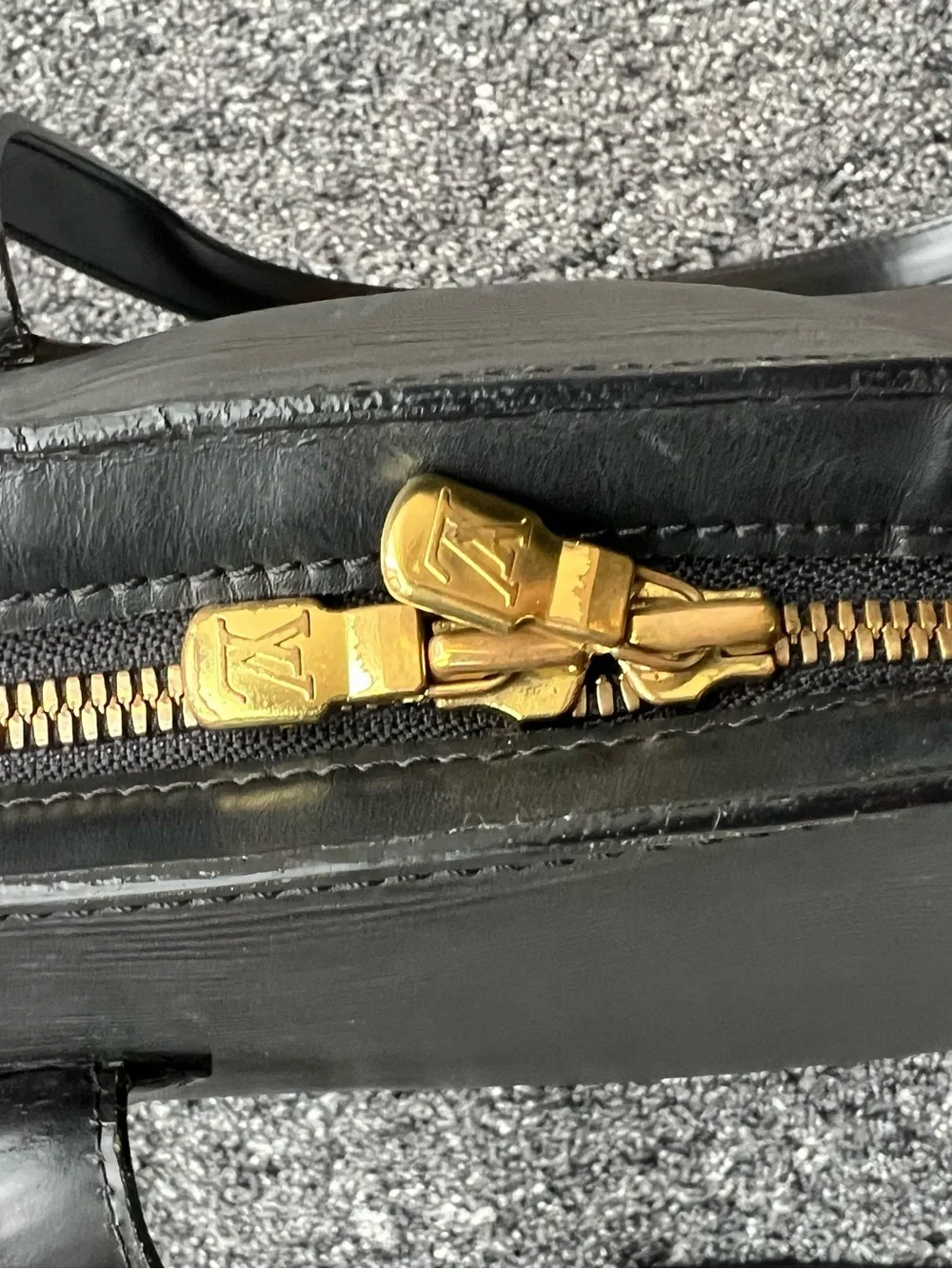 Louis Vuitton Black Epi Lussac Tote